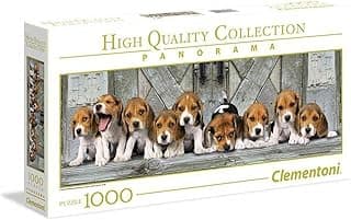 Clementoni - 1000 Parça HQ Collection Panorama Yetişkin Puzzle - Beagles