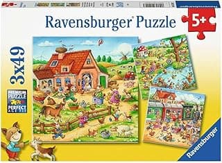 Ravensburger 3x49 Parçalı Puzzle Köyde Tatil