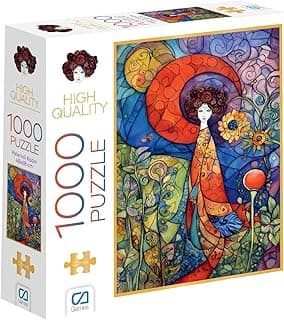 CA Games Pelerinli Kadın 1000 Parça 2,2mm Kalınlık 48x68cm Profesyonel Hobi Puzzle Yapboz Serisi