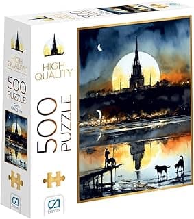 CA Games Gece 500 Parça 2,2mm Kalınlık 33x48cm Profesyonel Hobi Puzzle Yapboz Serisi