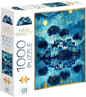 CA Games Mavi Evler 1000 Parça 2,2mm Kalınlık 48x68cm Profesyonel Hobi Puzzle Yapboz Serisi