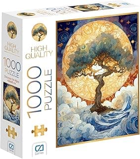 CA Games Dolunay ve Ağaç 1000 Parça 2,2mm Kalınlık 48x68cm Profesyonel Hobi Puzzle Yapboz Serisi