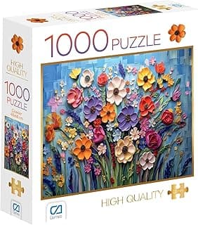 CA Games Çiçekler 1000 Parça 2,2mm Kalınlık 48x68cm Profesyonel Hobi Puzzle Yapboz Serisi