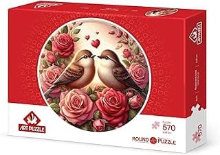 Art Puzzle Güller ve Aşk 570 Parça Round Puzzle