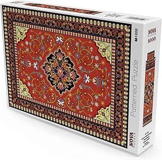 Nova Puzzle 1000 Parça Kırmızı Antik Halı Desenli Puzzle