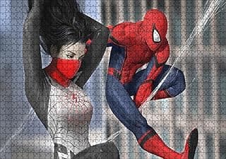 Cakatablo Örümcek Adam Ve İpek Görseli 1000 Parça Puzzle Yapboz MDF Ahşap