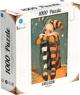 1000 Parça Puzzle, Renkli Hüzün Sanat Temalı,
