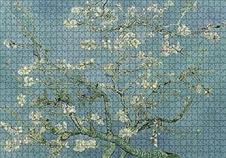 Cakatablo Çiçek Açan Badem Agacı Van Gogh 1000 Parça Puzzle Yapboz MDF Ahşap