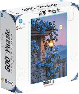 Mavi Güller, 500 Parça Puzzle Gece Manzaralı