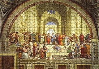 Cakatablo Atina Okulu 1000 Parça Puzzle Yapboz MDF Ahşap