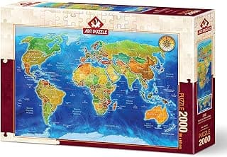 Art Puzzle Jeopolitik Dünya Haritası 2000 Parça Puzzle