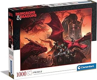 Clementoni 39733 Dungeons & Dragons Dungeons & Dragons, 1000 parça yapboz yetişkinler ve çocuklar için, 10 yaşındaki çocuklar için, tüm aile için beceri oyunu