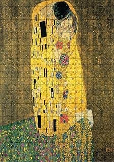 Cakatablo Gustav Klimt Öpücük Görseli 500 Parça Puzzle Yapboz MDF Ahşap