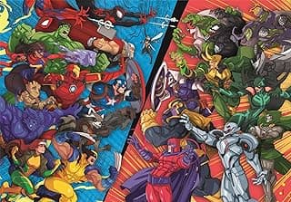 104 Parça Supercolor Puzzle: Marvel Heroes vs Villains